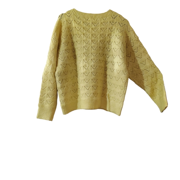 NWT Maurices Open Stitch Yellow Sweater - Picture 2 of 2
